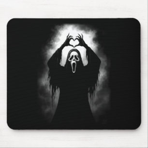 Scary Face Horror Creepy Ghost Heart Hands Hallowe Mouse Mat