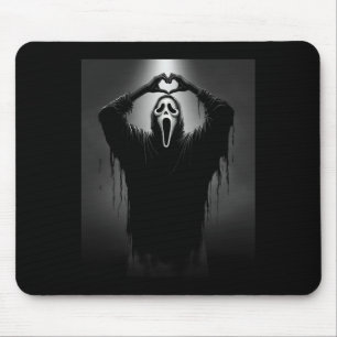 Scary Face Horror Ghost Heart Hands Creepy Hallowe Mouse Mat