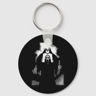 Scary Face Horror Poster Halloween Key Ring