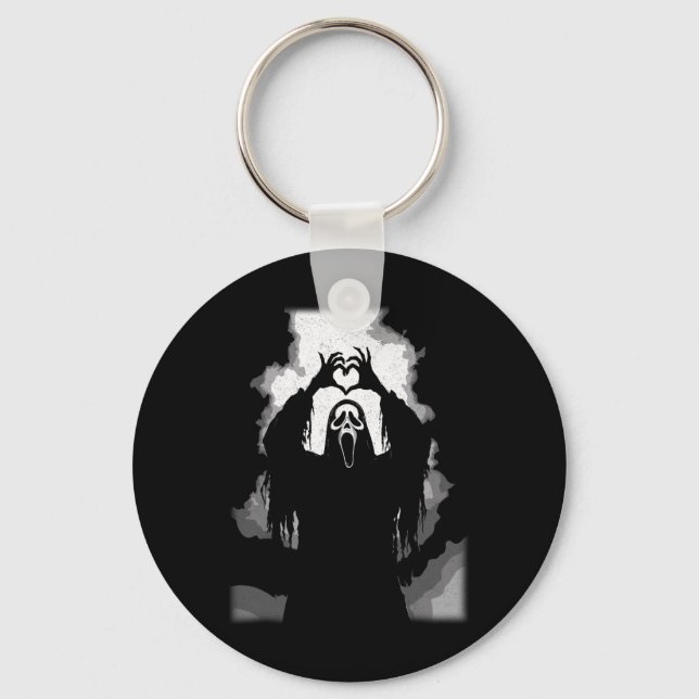 Scary Face Horror Poster Halloween  Key Ring (Front)