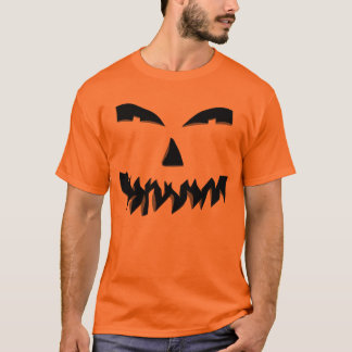 Scary Face Jack-O-Lantern Halloween Costume T-Shirt