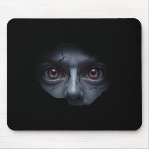 Scary Face Peeking – Funny Stomach Illusion Horror Mouse Mat