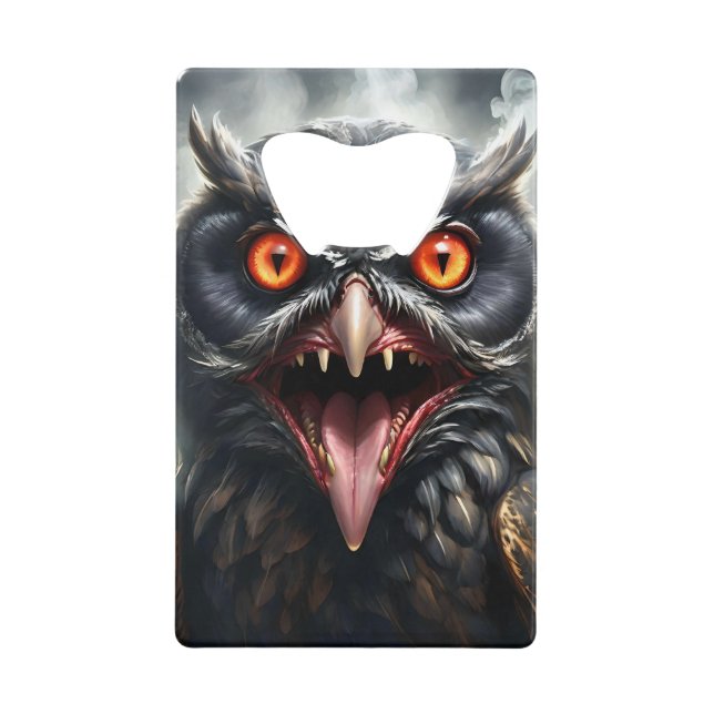 Scary Fanged Vampire Owl, (Front)
