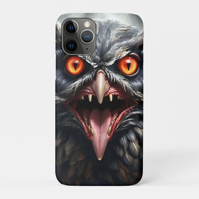 Scary Fanged Vampire Owl, Case-Mate iPhone Case (Back)