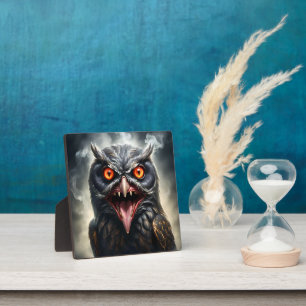 Scary Fanged Vampire Owl, Plaque