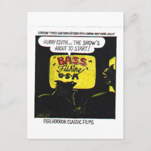 Scary Fish TV Shows Funny Gifts & Collectibles Postcard