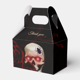 Scary floral dark moody gothic skull halloween fav favour box