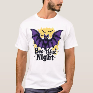 Scary Flying Bat in Beautiful Night T-shirts