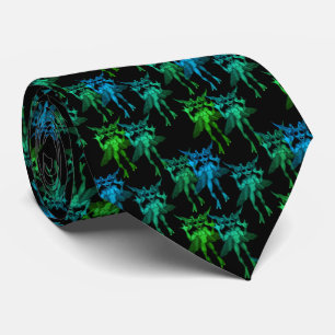 Scary Flying Gremlin Creatures Halloween Tie