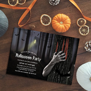 Scary Forest Adult Halloween Party Invitation