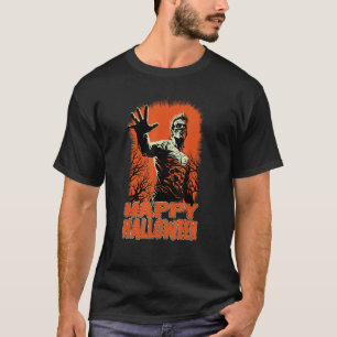 Scary Frankenstein's Monster Happy Halloween T-Shirt