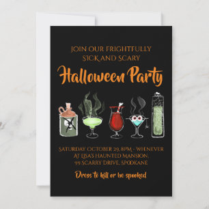 Scary fun customisable Halloween Party Invitation