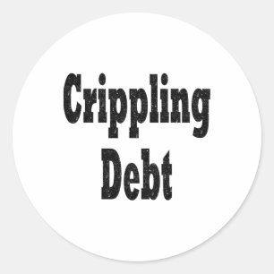 Scary Funny Crippling Debt Halloween Costume Classic Round Sticker