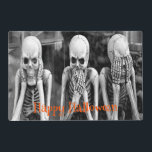 Scary Funny Skeletons Halloween Placemat<br><div class="desc">Beautiful Scary Funny Skeletons Halloween Paper Placemat</div>