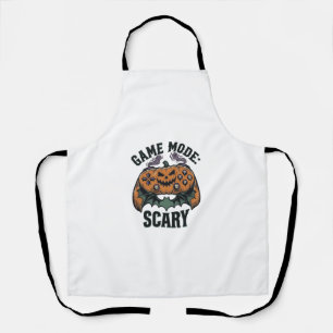Scary Gamer Shirt Vintage Halloween Controller Art Apron