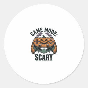 Scary Gamer Shirt Vintage Halloween Controller Art Classic Round Sticker