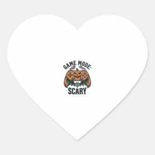 Scary Gamer Shirt Vintage Halloween Controller Art Heart Sticker