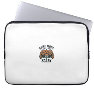 Scary Gamer Shirt Vintage Halloween Controller Art Laptop Sleeve