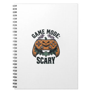 Scary Gamer Shirt Vintage Halloween Controller Art Notebook
