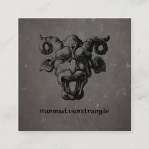 Scary Gargoyle Square Business Card