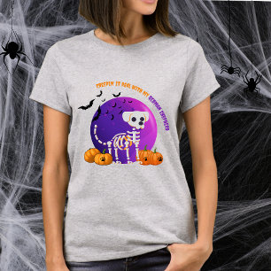 Scary German Shepherd Halloween Full Moon T-Shirt