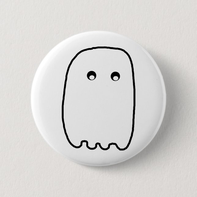 Scary Ghost 6 Cm Round Badge (Front)