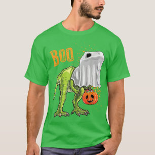 Scary Ghost Dinosaurs Boo Halloween Costume Pumpki T-Shirt