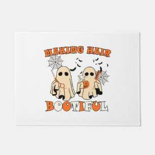 Scary Ghost Hairdresser Halloween Doormat