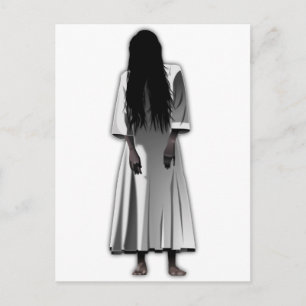 Scary Girl Postcard