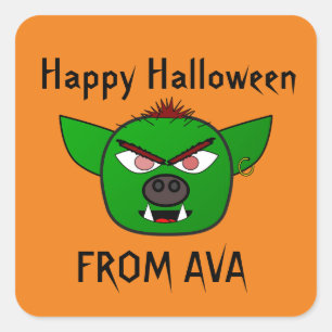 SCARY GOBLIN HALLOWEEN STICKER