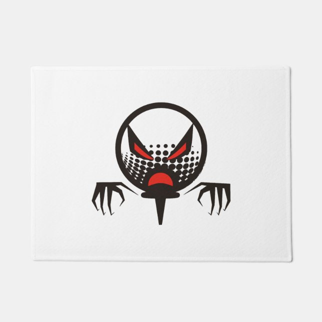 Scary Golf Halloween group graveyard Doormat (Front)