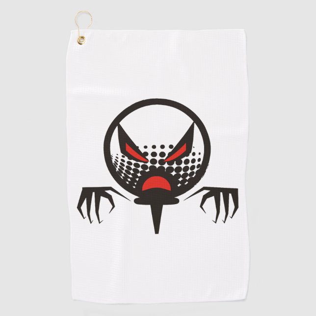 Scary Golf Halloween group graveyard Towel (Front)