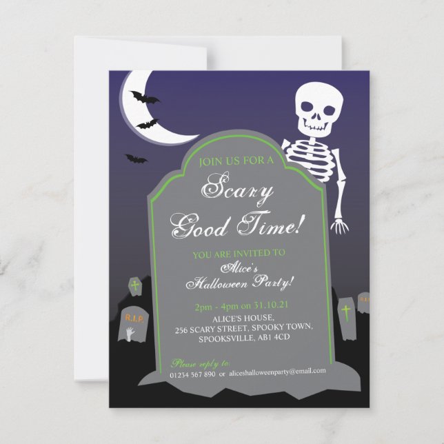 Scary Good Time Halloween Party Invite (Front)