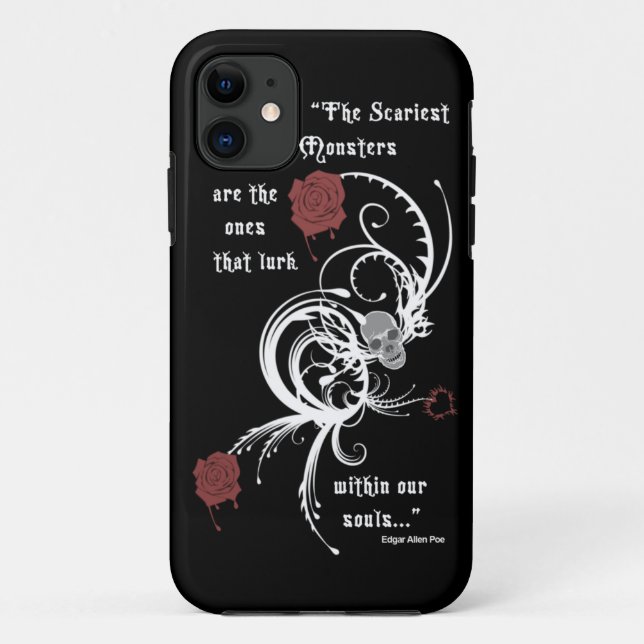 Scary Gothic Edgar Allen Poe Quote iPhone 5 Case (Back)