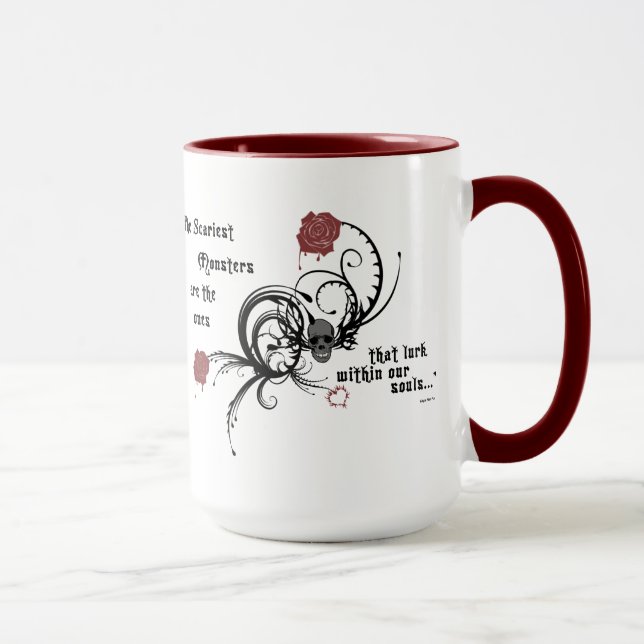 Scary Gothic Edgar Allen Poe Quote Mug (Right)