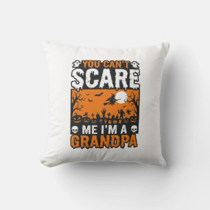 Scary Grandpa Vintage Halloween Shirt Design_1 Cushion