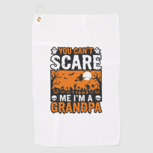 Scary Grandpa Vintage Halloween Shirt Design_1 Golf Towel