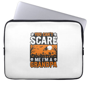 Scary Grandpa Vintage Halloween Shirt Design_1 Laptop Sleeve