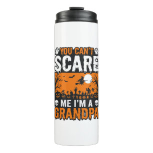 Scary Grandpa Vintage Halloween Shirt Design_1 Thermal Tumbler