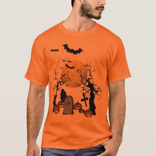 Scary Graveyard Halloween T-Shirt