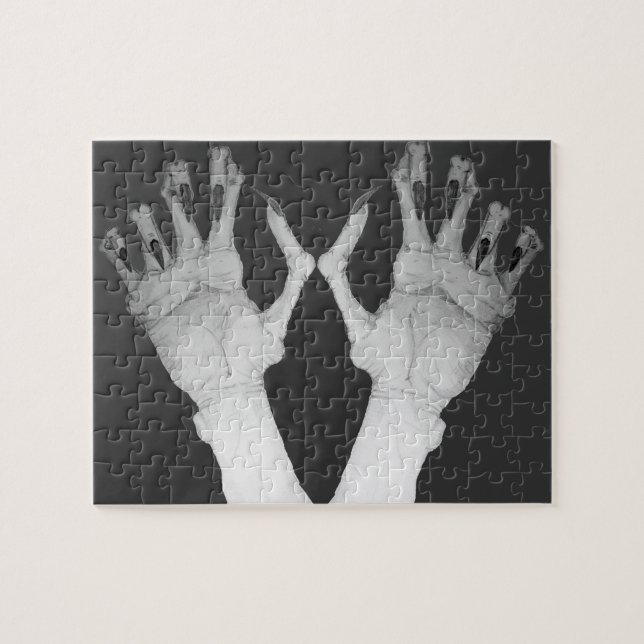 Scary gruesome gnarled monster hands jigsaw puzzle (Horizontal)