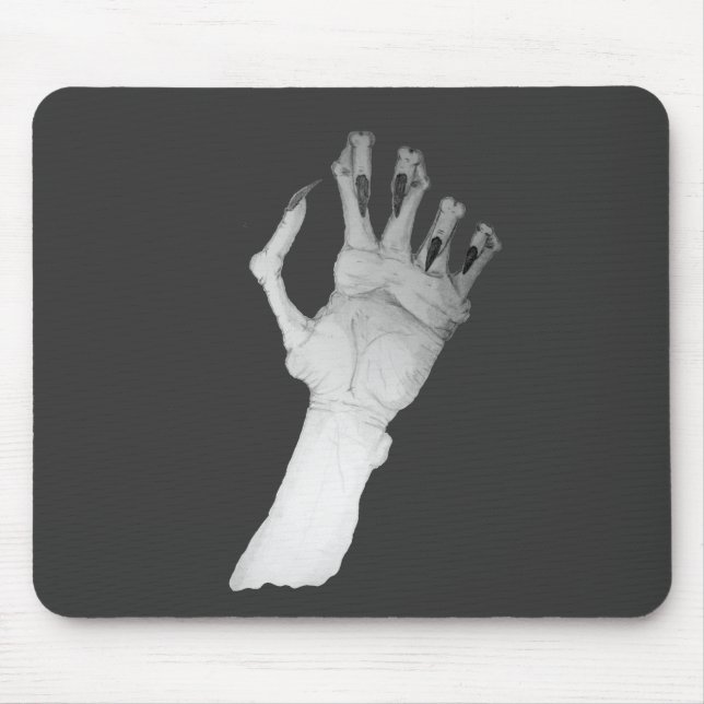 Scary gruesome monster gnarled hand mouse mat (Front)