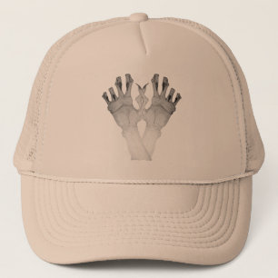 Scary gruesome monster hand with long nails trucker hat