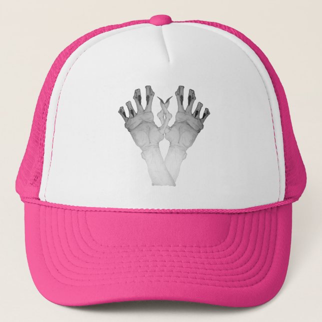 Scary gruesome monster hands trucker hat (Front)