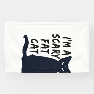 Scary Halloween Black Cat Design graphic Banner