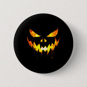 Scary Halloween Boys Face Pumpkin Jack O Lantern M 6 Cm Round Badge