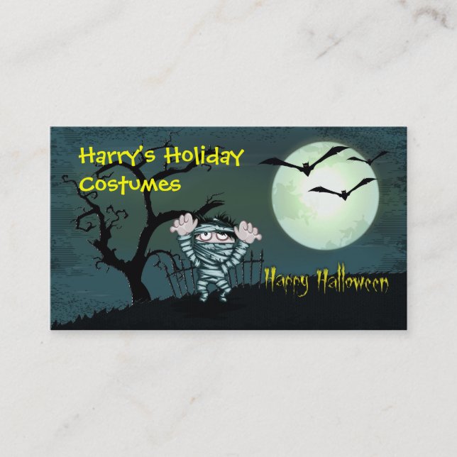 Scary Halloween Business Card (Front)