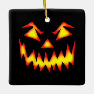 Scary Halloween Ceramic Ornament