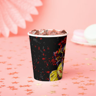 Scary Halloween Clown Costume Party Paper Cups