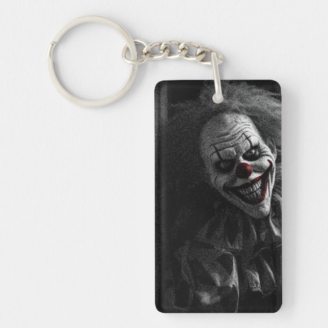 Scary Halloween Clown Key Ring (Front)